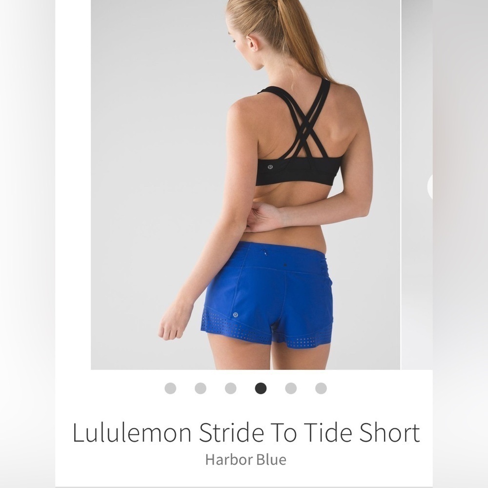 Lululemon Stride To Tide size 4 Running Short in Harbor Blue UPF 50+ - Picture 2 of 7